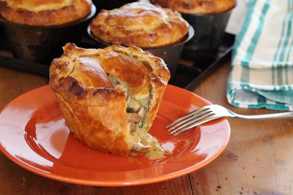 Country Chicken and Mushroom Pies