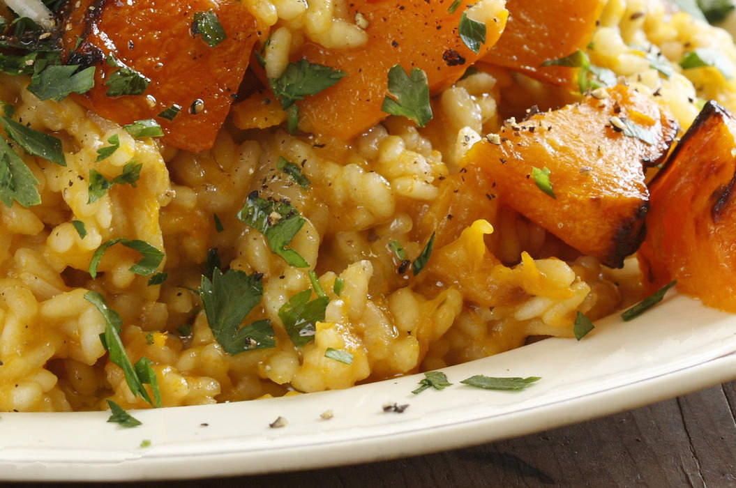 Pumpkin, Verjuice and Extra Virgin Olive Oil Risotto Maggie Beer