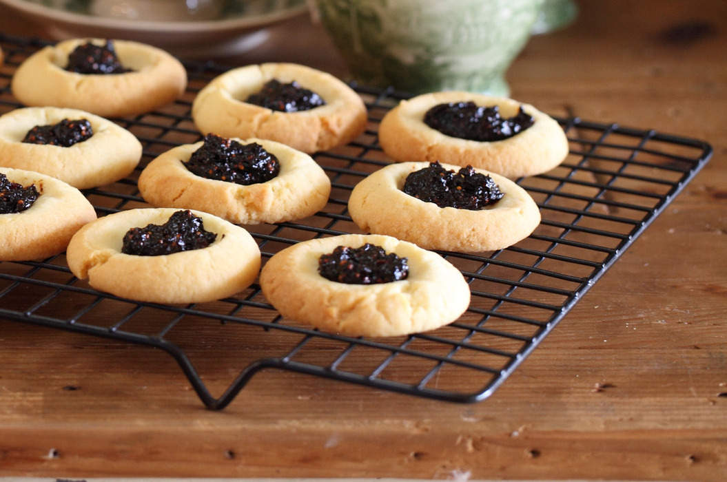 Jam Drop Biscuits with Burnt Fig Jam Maggie Beer