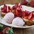 Vino Cotto Strawberry Tart served with Strawberries and Cream Ice Cream