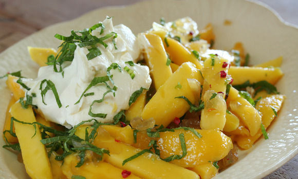Approved mango salad with mint labne 3